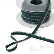 NORAH Narrow Two-Color Picot Edge Elastic, Made in Germany